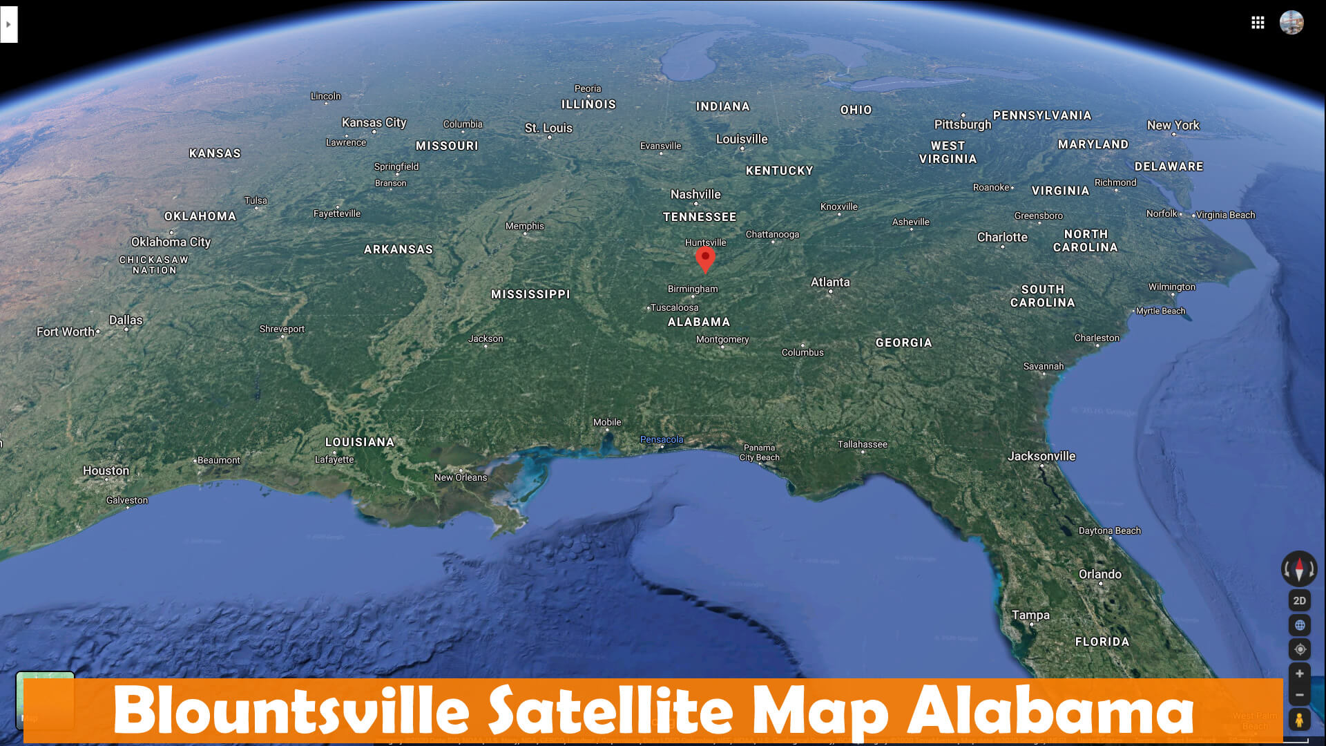 Blountsville Satellite Map Alabama